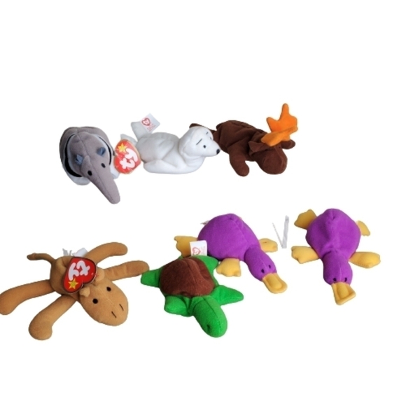Mcdonalds Happy Meal Toys TY Teenie Beanie Babies Animals Bundle of 7 Camel Seal - Picture 1 of 10